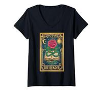 Femme The Reader Mystic Rose et Serpent Celestial T-Shirt avec Col en V