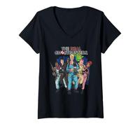 Femme The Real Ghostbusters Full Cast Collage Retro 80's Cartoon T-Shirt avec Col en V