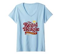 Femme The Regal Beagle Pub Three's Company Retro TV Sitcom T-Shirt avec Col en V