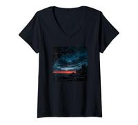 Femme The Sanctety of Crows EP (Time) Art T-Shirt avec Col en V