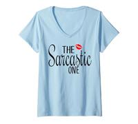 Femme The sarcastic one fun girlfriend cousins bridesmaids escapade T-Shirt avec Col en V