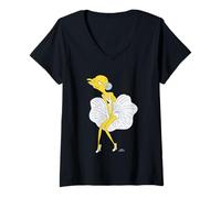 Femme The Simpsons Monte Burns Monroe Pose V2 T-Shirt avec Col en V