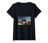Femme The Sleeping Gypsy de Henri Rousseau (1897) T-Shirt avec Col en V