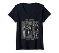 Femme The Smiths Morrissey 1985 Salford Lads Club Stephen Wright T-Shirt avec Col en V