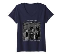 Femme The Smiths Morrissey Salford Lads Club 1985 Stephen Wright T-Shirt avec Col en V