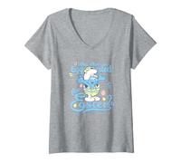 Femme The Smurfs Easter Who Else is Egg-Cited for Easter T-Shirt avec Col en V