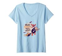 Femme The Smurfs Gargamel Mua Hahappy Halloween T-Shirt avec Col en V
