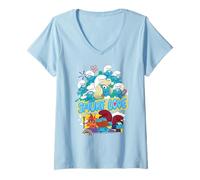 Femme The Smurfs Movie Smurf Love Group Shot T-Shirt avec Col en V