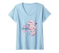 Femme The Smurfs Smurfette Live Laugh Love T-Shirt avec Col en V