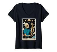 Femme The Spine Whisperer Chiropractor Carte de Tarot chiropratique T-Shirt avec Col en V