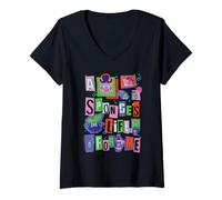 Femme The Spongebob Movie A Sponge's Life for Me Pirates Cartoon T-Shirt avec Col en V