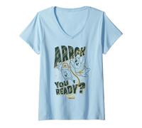 Femme The Spongebob Movie: Search for Squarepants Patrick Bubbles T-Shirt avec Col en V