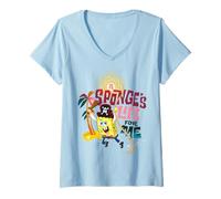 Femme The Spongebob Movie: Search for Squarepants Sponge Life T-Shirt avec Col en V