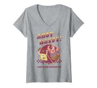 Femme The Spongebob Movie: Search for Squarepants Underworld Faded T-Shirt avec Col en V