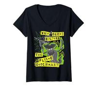 Femme The Spongebob Movie: Search for Squarepants Who Dares? T-Shirt avec Col en V