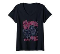 Femme The Spongebob Movie Sponge's Life Rope Swing Outline Cartoon T-Shirt avec Col en V