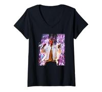 Femme The Stone Roses Ian Brown Live Fools Gold par Andy Willsher T-Shirt avec Col en V