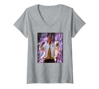 Femme The Stone Roses Live Ian Brown Fools Gold par Andy Willsher T-Shirt avec Col en V