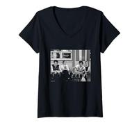 Femme The Stooges Singer Iggy Pop Live par Virginia Turbett T-Shirt avec Col en V