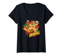 Femme The Super Mario Galaxy Movie Bowser Unstoppable T-Shirt avec Col en V