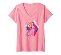 Femme The Super Mario Galaxy Movie Cosmic Princess Peach T-Shirt avec Col en V
