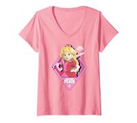 Femme The Super Mario Galaxy Movie Peach Galaxy Princess T-Shirt avec Col en V