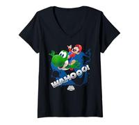 Femme The Super Mario Galaxy Movie Wahoo Star Ride Journey T-Shirt avec Col en V