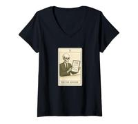 Femme The Tax Advisor Carte de Tarot - Comptable Spooky Gothic Witchy T-Shirt avec Col en V