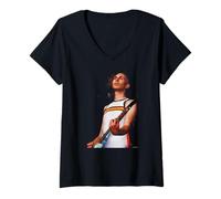 Femme The Teardrop Explodes Frontman Julian Cope par Andy Willsher T-Shirt avec Col en V