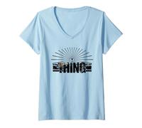 Femme The Thing Stylized Logo T-Shirt avec Col en V