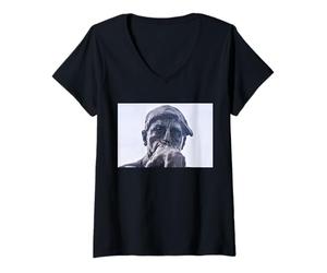Femme The Thinker par Auguste Rodin T-Shirt avec Col en V