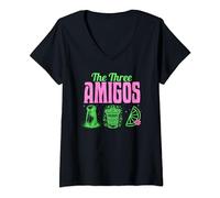 Femme The Three Amigos Cinco De Mayo Tequila Party Fiesta T-Shirt avec Col en V