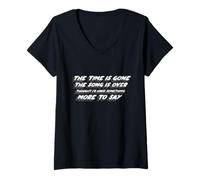 Femme The Time is Gone The Song is Over | Dark Side of Pink T-Shirt avec Col en V