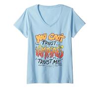 Femme The Twilight Saga You Can't Trust Vampires Trust Me T-Shirt avec Col en V