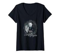 Femme The Vampire Diaries Originals T-Shirt avec Col en V, Noir, XXL