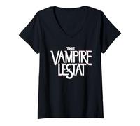 Femme The Vampire Lestat Logo Dark T-Shirt avec Col en V