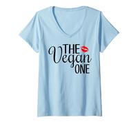 Femme The Vegan One Funny girlfriend cousins Bridesmaids escapade T-Shirt avec Col en V
