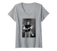 Femme The Velvet Underground Lou Reed Live par Andy Willsher T-Shirt avec Col en V