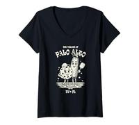 Femme The Village of Palo Alto TV FL Fun Pickleball Dessin animé T-Shirt avec Col en V