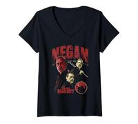 Femme The Walking Dead - Dead City Negan Homage T-Shirt avec Col en V