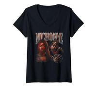 Femme The Walking Dead - The Ones Who Lived Michonne Homage T-Shirt avec Col en V