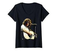 Femme The Who Roger Daltrey, répétition du Top of The Pops 1973 T-Shirt avec Col en V