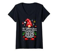 Femme The Williams Gnomes - Réunion annuelle de Famille Noël 2025 T-Shirt avec Col en V