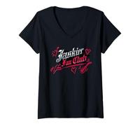 Femme The Witcher Jaskier Fan Club Officiellement licencie T-Shirt avec Col en V