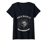 Femme The Witcher Kaer Morhen Medallion Tree T-Shirt avec Col en V