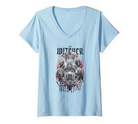 Femme The Witcher The Wild Hunt T-Shirt avec Col en V
