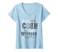 Femme The Witcher Toss A Coin To Your Witcher T-Shirt avec Col en V