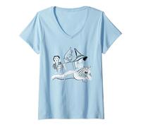 Femme The Wizard of Oz Group Doodle T-Shirt avec Col en V