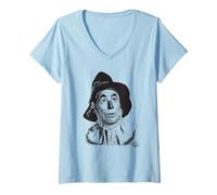 Femme The Wizard of Oz Scarecrow Headshot T-Shirt avec Col en V