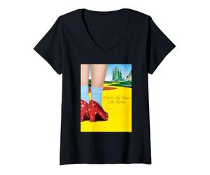 Femme The Wizard of Oz There's No Place Like Home Poster T-Shirt avec Col en V